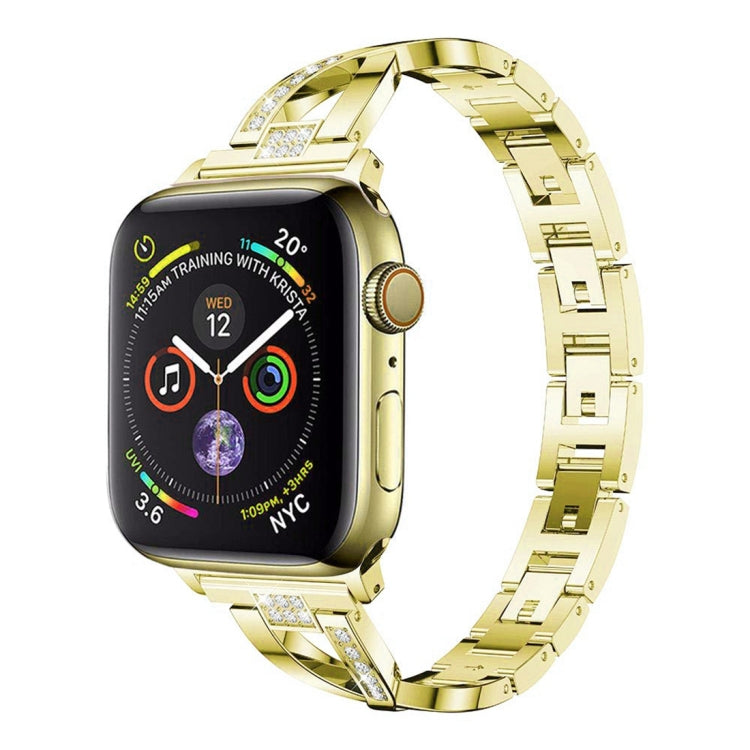 Apple Watch 5 & 4 44mm / 3 & 2 & 1 42mm用 彩色鑲鑽金屬錶帶不銹鋼錶帶