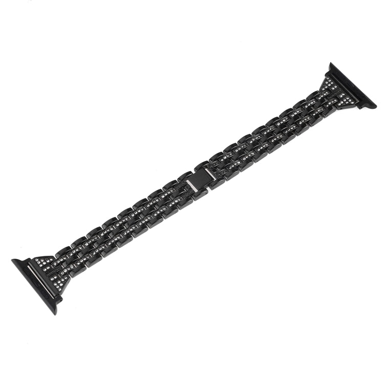 Apple Watch 5 & 4 44mm / 3 & 2 & 1 42mm 彩色鑲鑽金屬錶帶不銹鋼錶帶