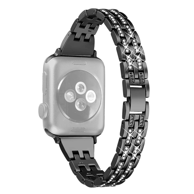 Apple Watch 5 & 4 44mm / 3 & 2 & 1 42mm 彩色鑲鑽金屬錶帶不銹鋼錶帶