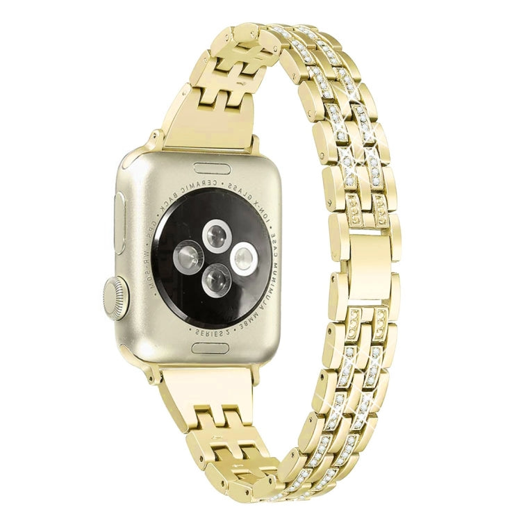 Apple Watch 5 & 4 44mm / 3 & 2 & 1 42mm 彩色鑲鑽金屬錶帶不銹鋼錶帶