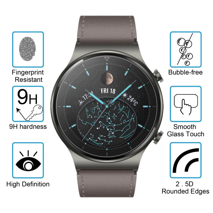 適用於華為 Watch GT2 Pro 0.26mm 2.5D 9H 手錶鋼化玻璃膜, For Huawei Watch GT2 Pro