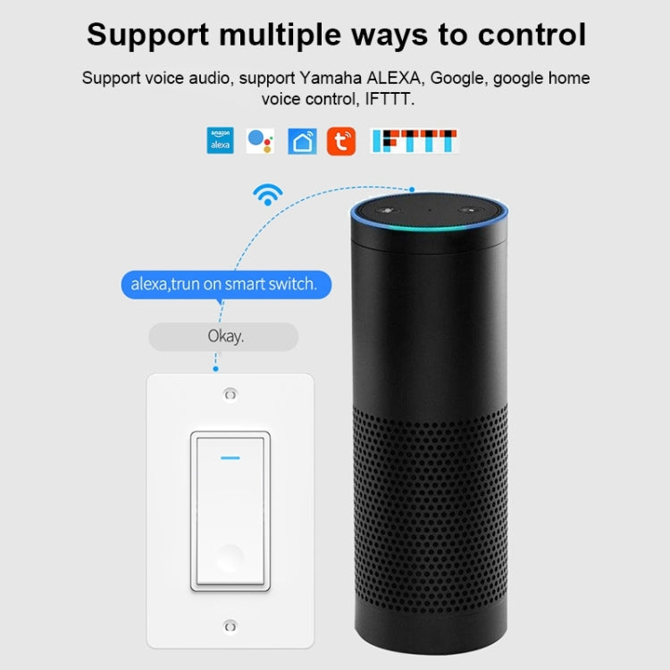 120型 WiFi智能牆壁輕觸開關，美規