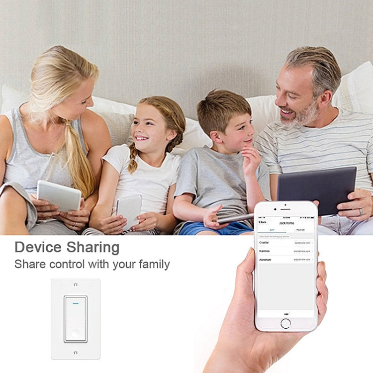 120型 WiFi智能牆壁輕觸開關，美規