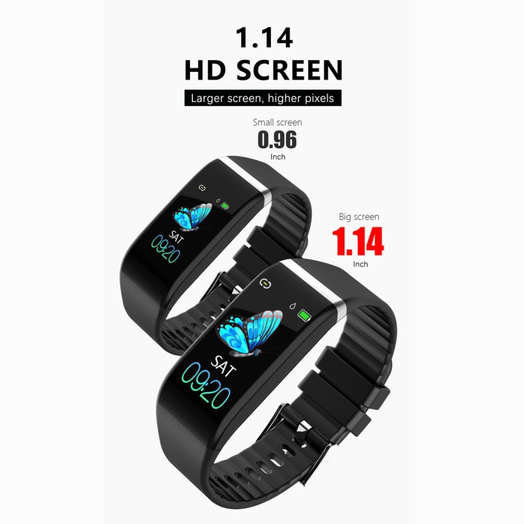 C919 1.14英寸 IP67防水 智能手環，支持來電提醒/心率監測/血壓監測/睡眠監測