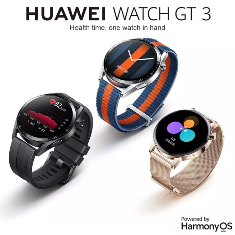 HUAWEI WATCH GT 3 活力款智能手錶 42mm黑色氟橡膠錶帶 支持八通道心率監測 / 定位 / 7天續航 / NFC