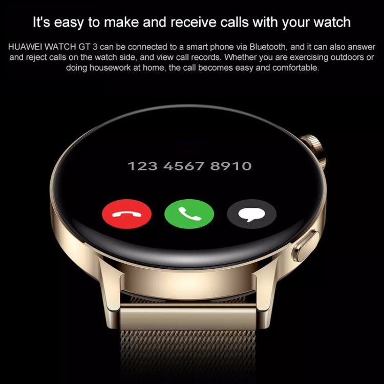 HUAWEI WATCH GT 3 時尚款智能手錶 42mm粉色編織錶帶 支持八通道心率監測 / 定位 / 7天續航 / NFC