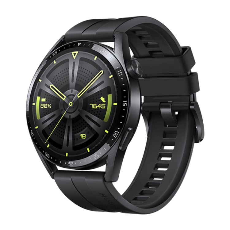 HUAWEI WATCH GT 3 活力款智能手錶 46mm黑色氟橡膠錶帶 支持八通道心率監測 / 定位 / 14天續航 / NFC