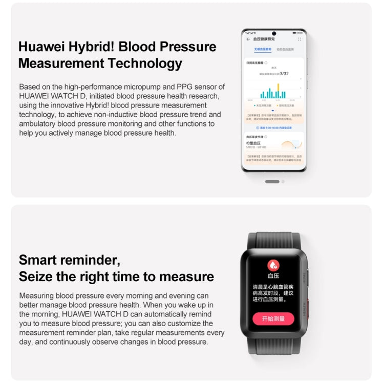 HUAWEI WATCH D健康手錶 腕部心電血壓記錄儀