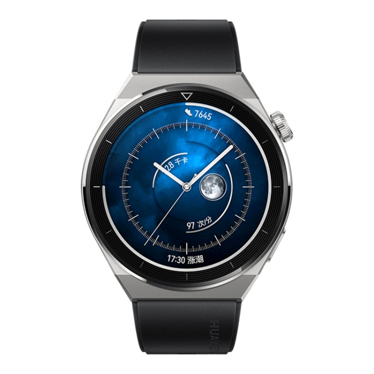 HUAWEI WATCH GT 3 Pro 時尚款智能手錶 46mm 灰色真皮錶帶 鈦金屬表體 支持心電分析/14天續航 , 46mm Rubber Wristband, 46mm Genuine Leather Wristband