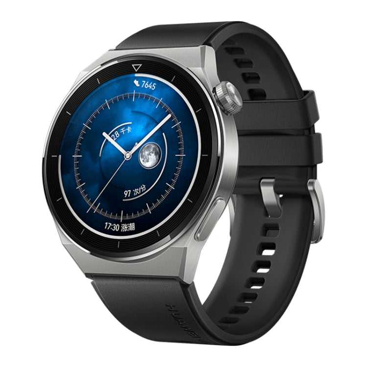 HUAWEI WATCH GT 3 Pro 時尚款智能手錶 46mm 灰色真皮錶帶 鈦金屬表體 支持心電分析/14天續航 , 46mm Rubber Wristband, 46mm Genuine Leather Wristband