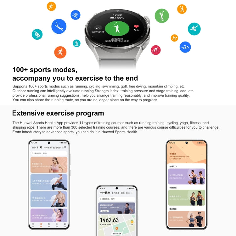 HUAWEI WATCH GT 3 Pro 時尚款智能手錶 46mm 灰色真皮錶帶 鈦金屬表體 支持心電分析/14天續航 , 46mm Rubber Wristband, 46mm Genuine Leather Wristband