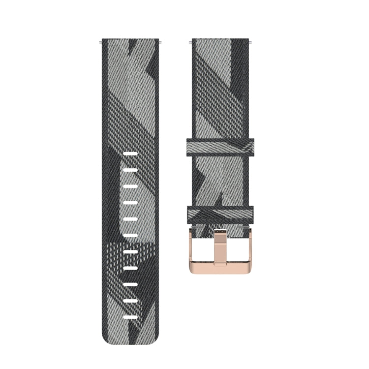 18mm 條紋編織尼龍錶帶 適用於 化石女款Sport / Charter HR / Gen 4 Q Venture HR