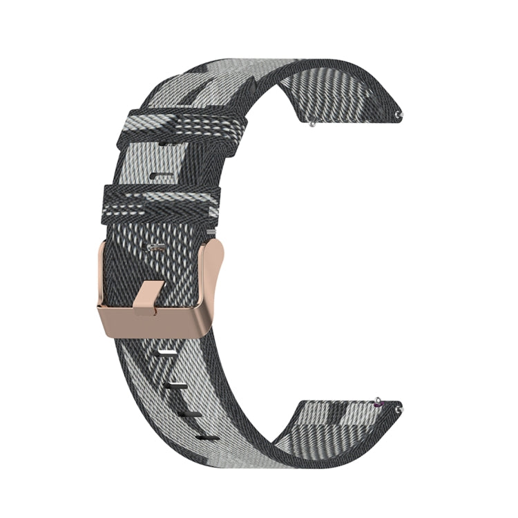 18mm 條紋編織尼龍錶帶 適用於 化石女款Sport / Charter HR / Gen 4 Q Venture HR