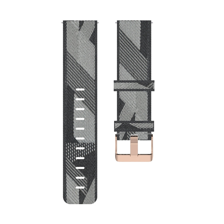 18mm 條紋編織尼龍錶帶 適用於小米Mi Watch，佳明Vivomove 3s/Vivoactive 4s