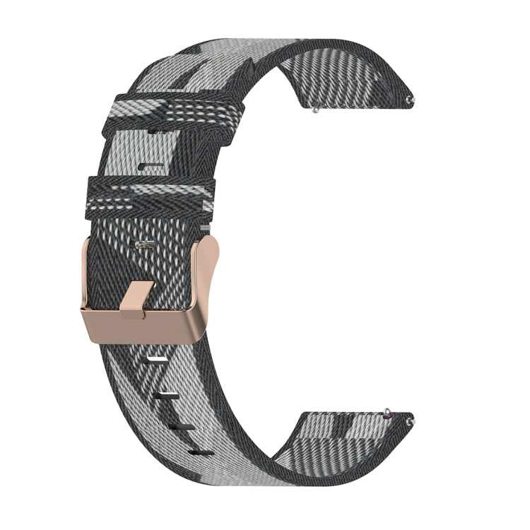 18mm 條紋編織尼龍錶帶 適用於小米Mi Watch，佳明Vivomove 3s/Vivoactive 4s