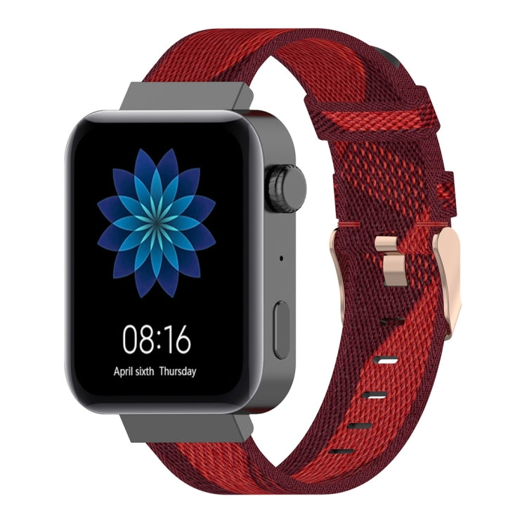 18mm 條紋編織尼龍錶帶 適用於小米Mi Watch，佳明Vivomove 3s/Vivoactive 4s