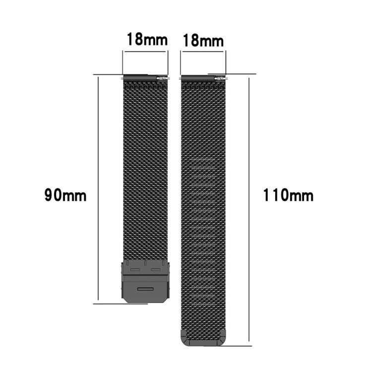 18mm 金屬網錶帶 適用於 化石女款Sport / Charter HR / Gen 4 Q Venture HR