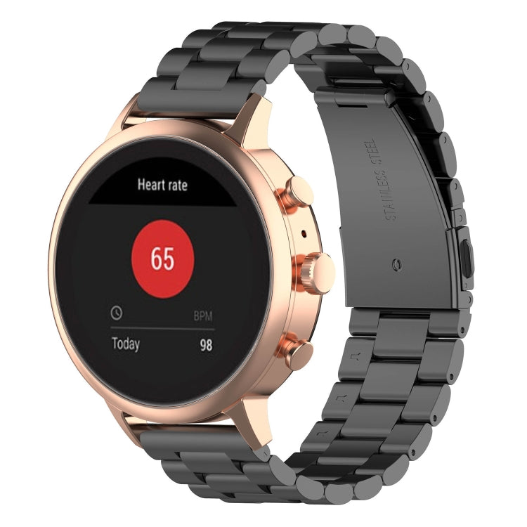 18mm 三珠鋼帶 適用於 化石女款Sport / Charter HR / Gen 4 Q Venture HR