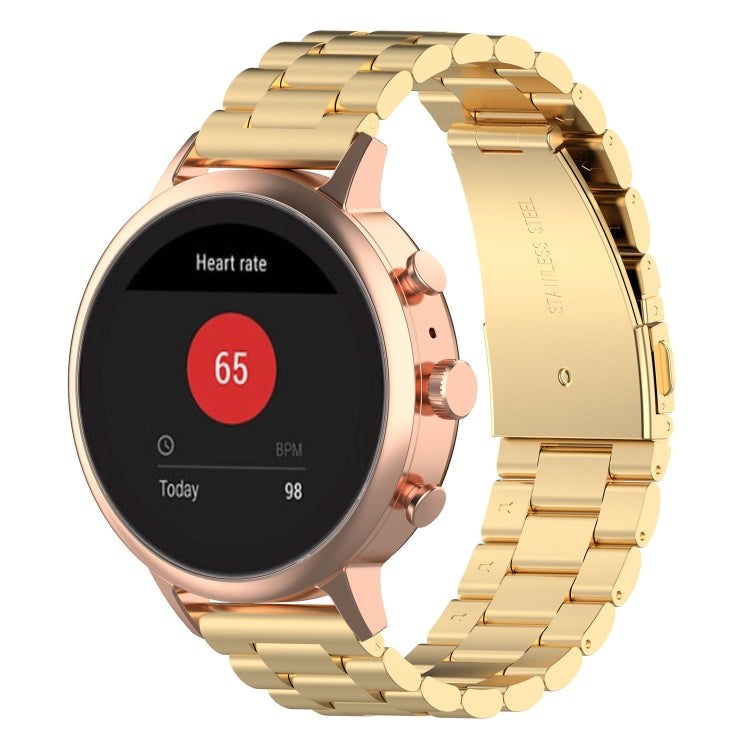 18mm 三珠鋼帶 適用於 化石女款Sport / Charter HR / Gen 4 Q Venture HR