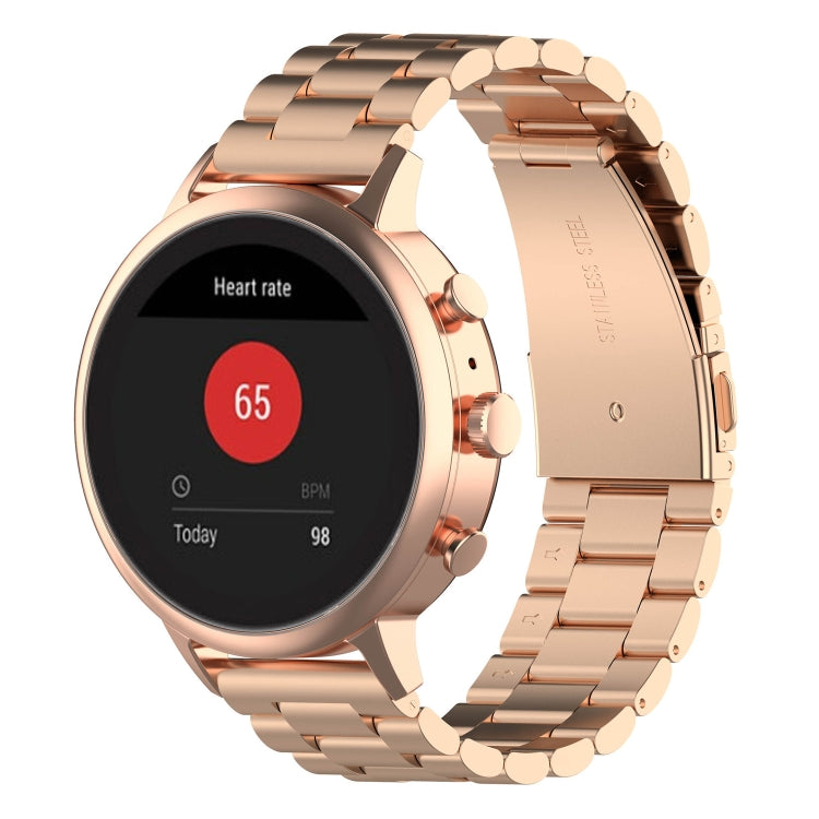 18mm 三珠鋼帶 適用於 化石女款Sport / Charter HR / Gen 4 Q Venture HR