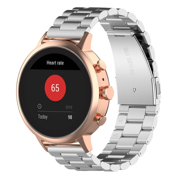 18mm 三珠鋼帶 適用於 化石女款Sport / Charter HR / Gen 4 Q Venture HR