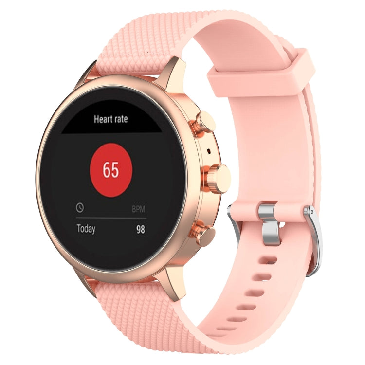 18mm 紋理硅膠錶帶 適用於 化石女款Sport / Charter HR / Gen 4 Q Venture HR