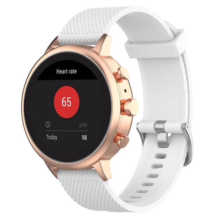 18mm 紋理硅膠錶帶 適用於 化石女款Sport / Charter HR / Gen 4 Q Venture HR