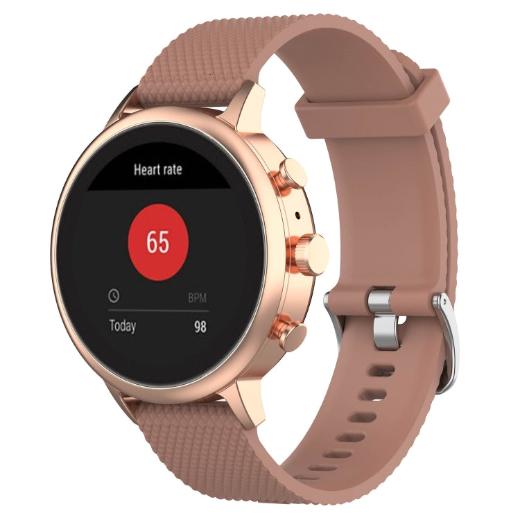 18mm 紋理硅膠錶帶 適用於 化石女款Sport / Charter HR / Gen 4 Q Venture HR