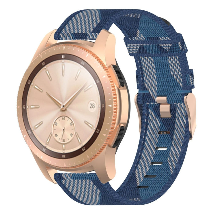 20mm 條紋編織尼龍錶帶 適用於三星Galaxy Watch 42mm, Galaxy Active / Active 2, Gear Sport, S2 Classic