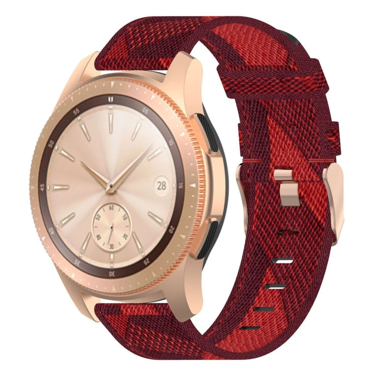 20mm 條紋編織尼龍錶帶 適用於三星Galaxy Watch 42mm, Galaxy Active / Active 2, Gear Sport, S2 Classic