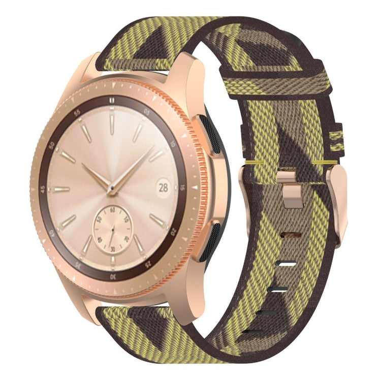 20mm 條紋編織尼龍錶帶 適用於三星Galaxy Watch 42mm, Galaxy Active / Active 2, Gear Sport, S2 Classic