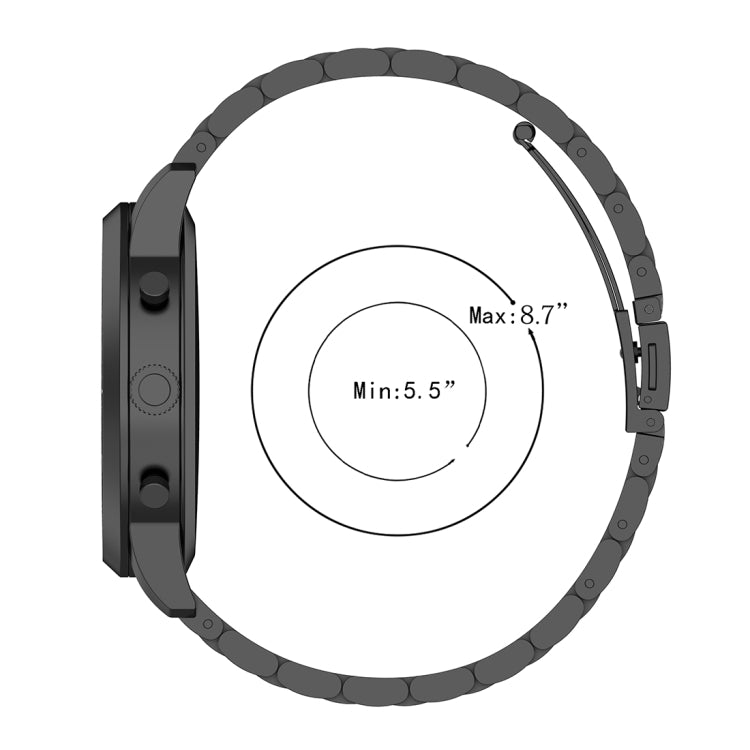 22mm 三珠鋼帶 適用於化石Hybrid Smartwatch HR，男款Gen 4 Explorist HR， 男款Sport
