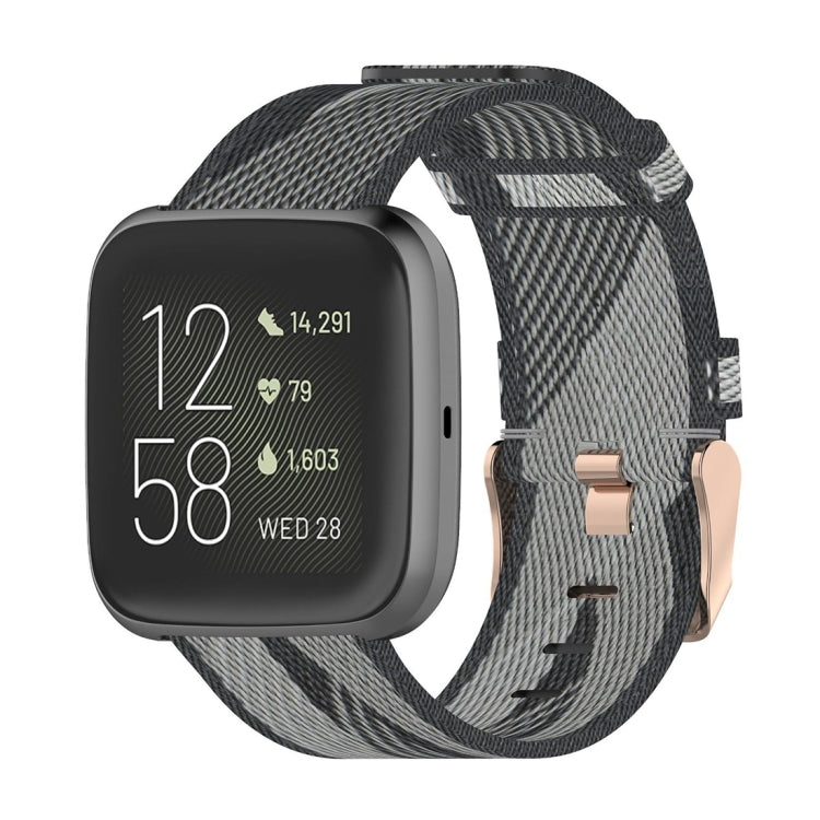 23mm 條紋編織尼龍錶帶 適用於Fitbit Versa 2, Fitbit Versa, Fitbit Versa Lite, Fitbit Blaze