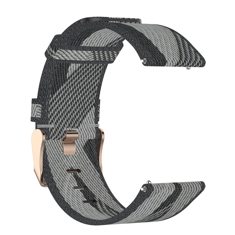23mm 條紋編織尼龍錶帶 適用於Fitbit Versa 2, Fitbit Versa, Fitbit Versa Lite, Fitbit Blaze
