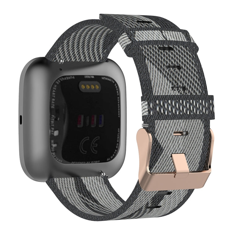23mm 條紋編織尼龍錶帶 適用於Fitbit Versa 2, Fitbit Versa, Fitbit Versa Lite, Fitbit Blaze