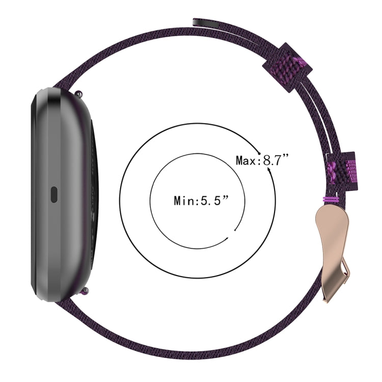 23mm 條紋編織尼龍錶帶 適用於Fitbit Versa 2, Fitbit Versa, Fitbit Versa Lite, Fitbit Blaze