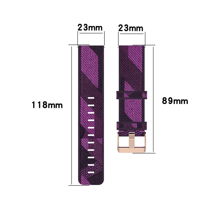 23mm 條紋編織尼龍錶帶 適用於Fitbit Versa 2, Fitbit Versa, Fitbit Versa Lite, Fitbit Blaze