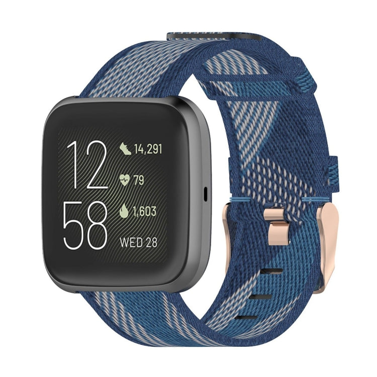 23mm 條紋編織尼龍錶帶 適用於Fitbit Versa 2, Fitbit Versa, Fitbit Versa Lite, Fitbit Blaze
