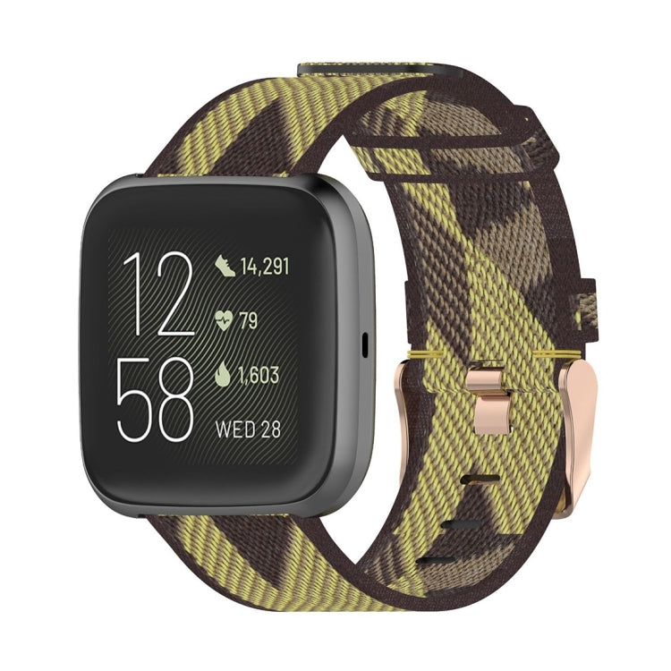 23mm 條紋編織尼龍錶帶 適用於Fitbit Versa 2, Fitbit Versa, Fitbit Versa Lite, Fitbit Blaze
