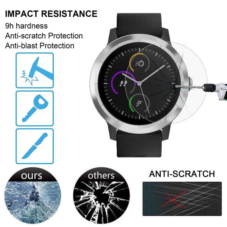 2片裝 恩凱草帽王子 佳明Vivoactive 3 智能手錶 0.2mm 9H表面硬度 2.15D弧邊 防爆鋼化玻璃膜