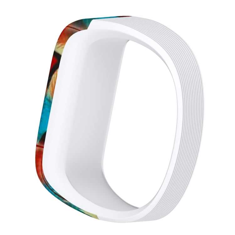 佳明 Vivofit JR 彩色羽毛圖案硅膠運動錶帶 不含主體 小號