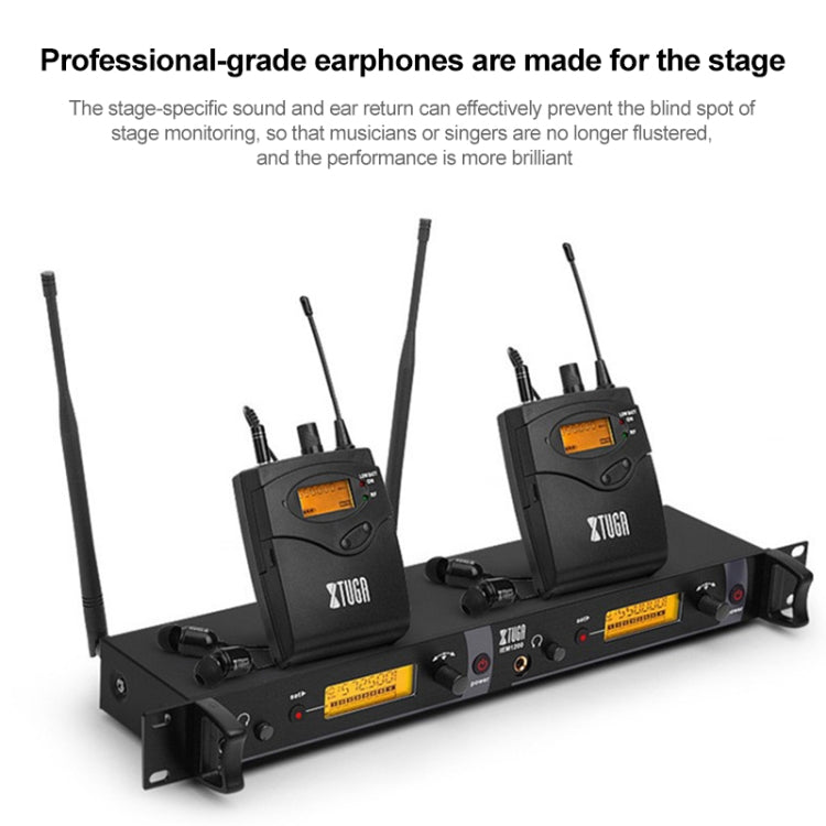XTUGA IEM1200 Wireless Transmitter 4 Bodypack Stage Singer In-Ear Monitor System