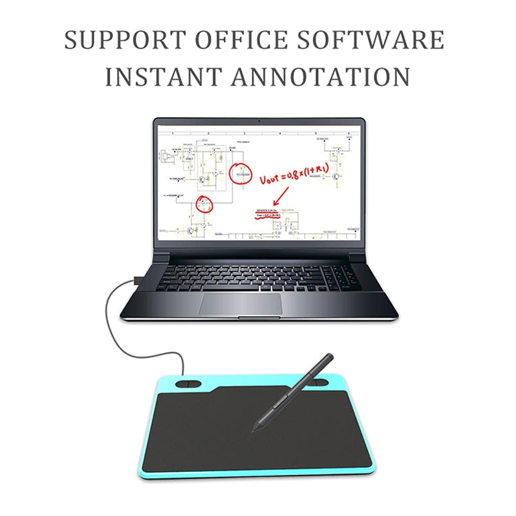 10Moons T503 可連接手機平板電腦繪圖數位板, 帶8192無源筆