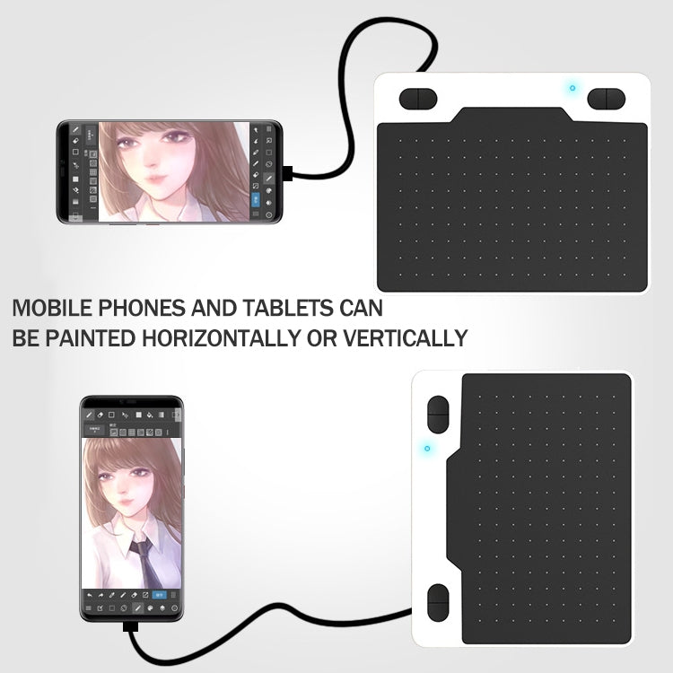 10Moons T503 可連接手機平板電腦繪圖數位板, 帶8192無源筆