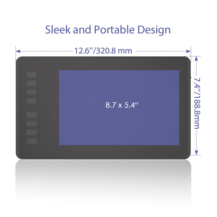 Huion Inspiroy系列 H950P 5080LPI 电子圖形繪製的數位板 帶無源數位筆