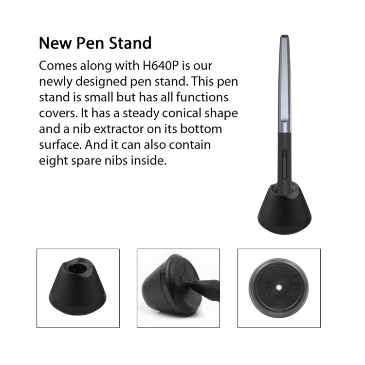 Huion Inspiroy系列 H640P 5080LPI 电子圖形繪製的數位板 帶無源數位筆