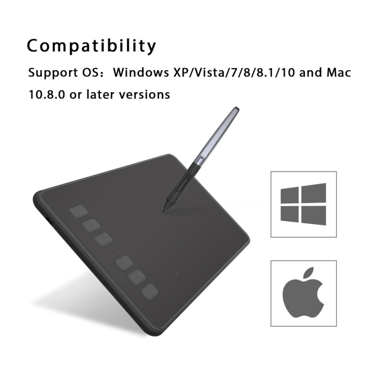 Huion Inspiroy系列 H640P 5080LPI 电子圖形繪製的數位板 帶無源數位筆