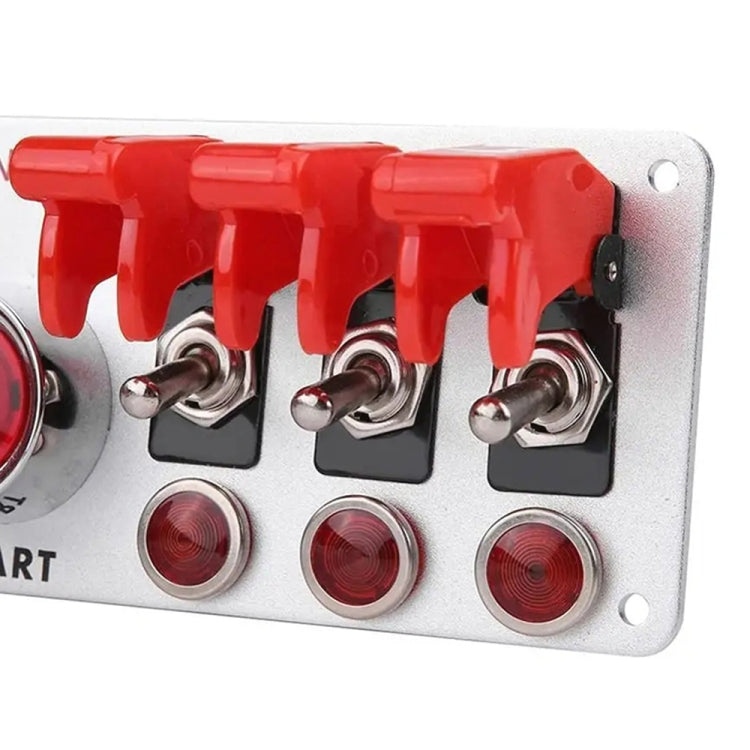 12V賽車LED點火開關 一鍵啟動組合面板