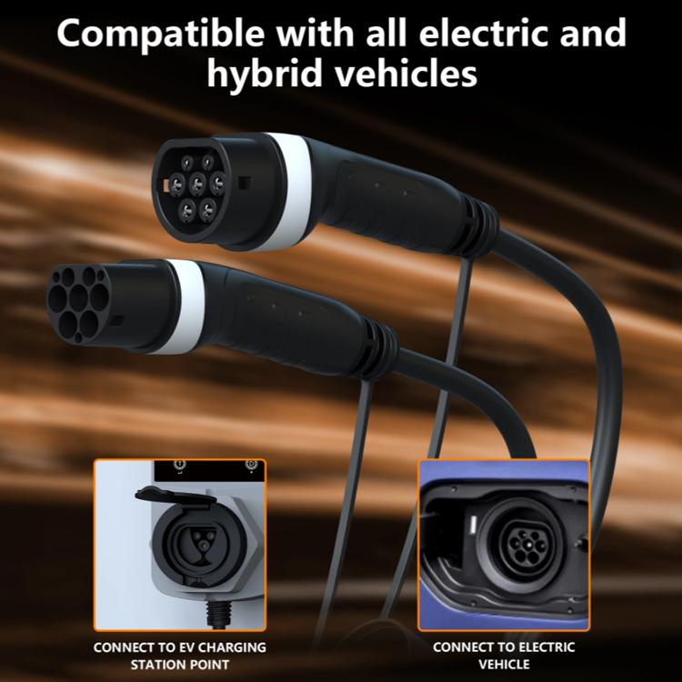 Feyree 歐標新能源電動車充電樁雙頭延長線, 480V 32A