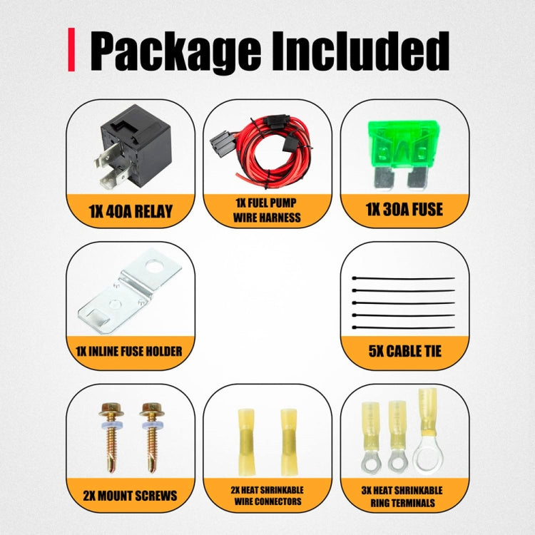 12V 電動燃油泵線束繼電器套件